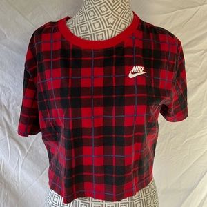 Nike Plaid Womens/Girls Crop Top